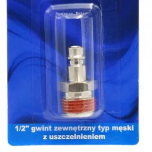 GEKO Szybkozłączka pneumatyczna typ męski GZ 1/2" z uszczelnieniem 3327 G03420 - Akcesoria pneumatyczne - miniaturka - grafika 2