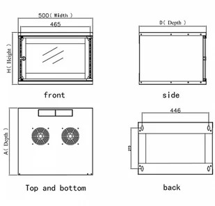 Techly Pro TechlyPro Szafka wisząca ECO 19'' 6U/320 mm szklane drzwi zmontowana szara 022212 - Szafy rack - miniaturka - grafika 4