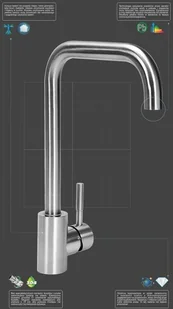 FALA BATERIA ZLEWOZMYWAKOWA STEELY 2 75718 75718 - Baterie kuchenne - miniaturka - grafika 4