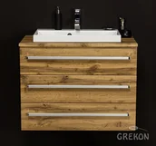 Szafki łazienkowe - Szafka wisząca z umywalką 80/39/3 FKS seria Fokus NE FKS-NE-U80/39/3 FKS LIZ - miniaturka - grafika 1