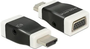 Delock Adapter HDMI-A (M) -> VGA(F) z funkcją audio 65586 - Adaptery i przejściówki - miniaturka - grafika 2