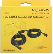 Kable USB - Delock Kabel USB-A 2.0 - USB-B 2.0, 11 m - miniaturka - grafika 1