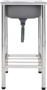 vidaXL Lumarko Zlewozmywak kempingowy, jednokomorowy, stal nierdzewna 151210 - Zlewozmywaki - miniaturka - grafika 4