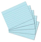 Zakładki indeksujące - Herlitz 1150507 fiszki, format A5, 100 sztuk, kolor biały, niebieski 10836310 - miniaturka - grafika 1