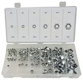 Pozostałe wyposażenie warsztatu - GEKO Zestaw nakrętek kontrujących z uszczelniaczem 146szt(6/24) - miniaturka - grafika 1