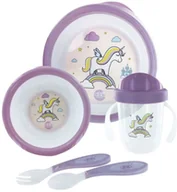 Miseczki i talerzyki dla dzieci - DBB Remond zestaw obiadowy Jednorożec - miniaturka - grafika 1