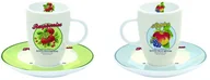 Filiżanki - Nuova R2S Filiżanki espresso z talerzykami 2 szt Nostalgie owoce 632 FRUS - miniaturka - grafika 1