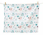 Pieluchy - Bella Pieluszka flanelowa wzór: Friends Mint - miniaturka - grafika 1