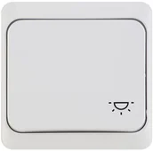 Wyłączniki światła i elektryczne - Schneider Electric Przycisk do światła PRIMA biały - miniaturka - grafika 1