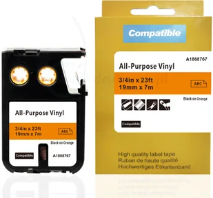 DYMO RHINO strefadrukarek.pl Taśma do XTL winylowa 1868767 pomarańczowa czarny nadruk 19mm x 7m - zamiennik | OSZCZĘDZAJ DO 80% - ZADZWOŃ! PROMOCJA! XTL-1868767 - Dodatki do drukarek i skanerów - miniaturka - grafika 3