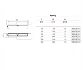 Syfony - ACO ShowerDrain M+ Odpływ liniowy przyścienny 60 cm 9010.87.16 - miniaturka - grafika 1