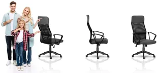 Fotel biurowy, krzesło biurowe Sofotel Fotel biurowy z mikrosiatki Sofotel Sydney ciemnoszary 2450 - Fotele i krzesła biurowe - miniaturka - grafika 12