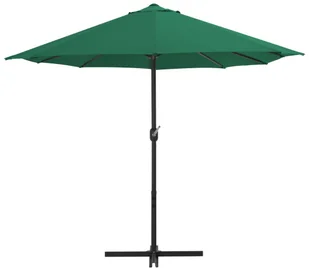 vidaXL Parasol ogrodowy na słupku aluminiowym, 460 x 270 cm, zielony vidaXL - Parasole ogrodowe - miniaturka - grafika 5