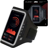 Etui i futerały do telefonów - Alogy Etui do biegania WaterProof Sport ArmBand wodoodporna opaska na ramię do telefonu 6.5 cali Czarna 13861X1 - miniaturka - grafika 1