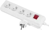 Listwy zasilające - Jonex Listwa zasilająca  zwykła 4 gniazd 5m biały PS-470WS 5,0m/3x1 PS-470WS 5,0m/3x1 - miniaturka - grafika 1