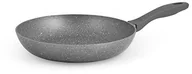 Patelnie - H+H H & H Stone patelnia nieprzywierająca z zamkiem dno indukcyjne, o wyglądzie kamienia, szara, 20 cm 8442820 - miniaturka - grafika 1