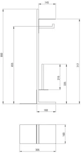 Deante Deante Mokko Stojak z półką na papier toaletowy czarny mat ADMN242 - Stojaki i wieszaki na papier toaletowy - miniaturka - grafika 8