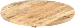 vidaXL Blat stołu, lite drewno mango, okrągły, 25-27 mm, 50 cm vidaXL - Blaty meblowe i parapety okienne - miniaturka - grafika 5