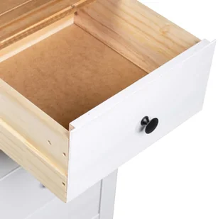 vidaXL Szafka, biała, 46 x 40 x 89 cm, sosna, seria Panama vidaXL - Szafki do salonu - miniaturka - grafika 8