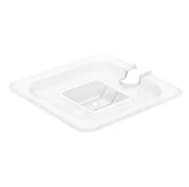 Pojemniki i kosze gastronomiczne - Vogue Pokrywa poliwęglanowa przezroczysta z wcięciem GN1/6 U254 - miniaturka - grafika 1