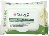 Stojaki i wieszaki na papier toaletowy - Cleanic Cleanic nawilżany Papier toaletowy z Rumiankiem i Kwasem mlekowym 40 szt. CLEANIC 029076 - miniaturka - grafika 1