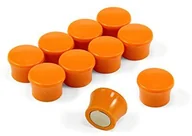 Dekoracje domu - first4magnetsTM first4magnets f4 m18o 1 małe Pomarańczowy High-Power "Memo" Board magnesy, biuro i lodówka, 1 opakowanie z 10, metalowy, 17,5 MM średnica x wysokość 12,3 MM F4M18O-1 - miniaturka - grafika 1