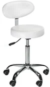Krzesła i taborety kosmetyczne - Taboret kosmetyczny z opar. BD-9934 biały BD-9934/149 - miniaturka - grafika 1
