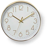 Zegary - Nedis Nedis CLWA015PC30GD - Zegar ścienny 1xAA biały/złoty - miniaturka - grafika 1