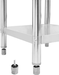 VidaXL Kuchenny stół roboczy, 80x60x85 cm, stal nierdzewna! 51186 VidaXL - Meble gastronomiczne - miniaturka - grafika 5