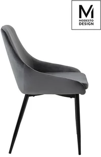 Modesto Krzesło Clover Velvet Czarny - Krzesła - miniaturka - grafika 17