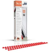 Akcesoria do bindownic - Peach pb406  03 plastik począwszy od ofert dla prestiżowych klientów po raporty roczne DIN A4, 6 MM, 25 arkuszy, 100 sztuk, czerwony PB406-03 - miniaturka - grafika 1