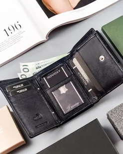 Cavaldi 4U Portfel damski ze skóry naturalnej z portmonetką na bigiel, RFID - Portfele - miniaturka - grafika 5