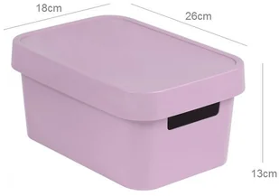 Curver Pojemnik z przykrywką 4,5L Infinity różowy CUR-229389 - Pojemniki łazienkowe - miniaturka - grafika 4