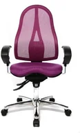 Fotele i krzesła biurowe - TOPSTAR ST19UG03 Sitness 15, ergonomiczne krzesło biurowe, krzesło biurowe, w zestawie podłokietniki o regulowanej wysokości, materiał obiciowy fioletowy - miniaturka - grafika 1