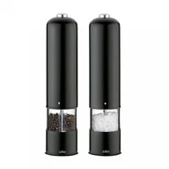 Młynki do soli i pieprzu - Cilio młynki elektryczne do soli i pieprzu 2 szt. śred 5 x 23 cm czarne CI-615012 + - miniaturka - grafika 1