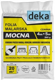 Folia Malarska Mocna Czarna 4*5M 300G - Folie i taśmy malarskie - miniaturka - grafika 3