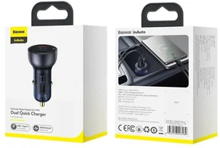 Baseus Baseus Particular | Ładowarka samochodowa 65W Quick Charge 4.0+ Power Delivery 3.0 Huawei SCP 5A 2xUSB CCKX-C0G - Ładowarki samochodowe - miniaturka - grafika 20