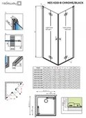 Kabiny prysznicowe - Radaway Nes KDD B 100x90x200 100241000101/100240900101 - miniaturka - grafika 1