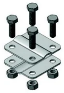 Piorunochrony - Pawbol SP.Z O.O. Złącze krzyżowe duże (dwie płytki 4xM8) oc.og 25 - miniaturka - grafika 1