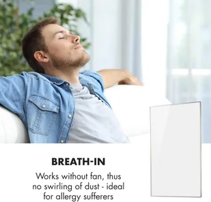 Klarstein Klarstein Wonderwall Air 60, infraczerwony grzejnik, 101 x 60 cm, 600 W, naścienny montaż, pilot sterowania, biały ACO10-WonderW-60 - Ogrzewanie przenośne - miniaturka - grafika 5