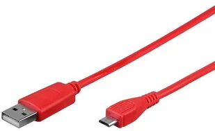 Goobay Kabel USB 2.0 43700 [1x złącze męskie USB 2.0 A 1x złącze męskie micro-USB 2.0 B] 0.95 m czerwony - Kable USB - miniaturka - grafika 2