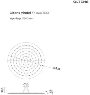 Oltens Zestaw Oltens Molle bateria podtynkowa z deszczownicą 30 cm Vindel (S) i kompletem prysznicowym Sog złoty 36603800 - Baterie podtynkowe - miniaturka - grafika 7