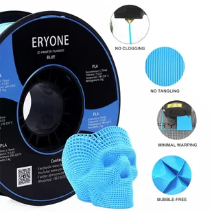 ERYONE ERYONE PLA Filament for 3D Printer 1.75mm Tolerance 0.03mm 1kg (2.2LBS)/Spool - Blue 795740EUDF - Filamenty i akcesoria do drukarek 3D - miniaturka - grafika 4