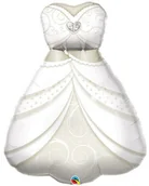 Wieczór panieński i kawalerski - Qualatex Balon foliowy Panna Młoda Suknia Ślubna 97 cm 57367 - miniaturka - grafika 1