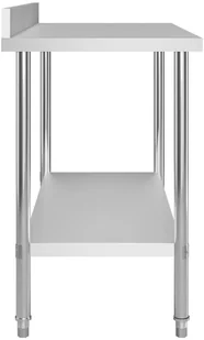 VidaXL Kuchenny stół roboczy z półką, 120x60x150 cm, stal nierdzewna 3054471   VidaXL - Stoły gastronomiczne - miniaturka - grafika 7