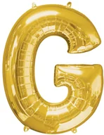 Balony i akcesoria - AMSCAN Balon foliowy złotalitera G - 63 x 81 cm - 1 szt. 3295901 - miniaturka - grafika 1