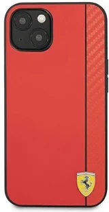 Ferrari FESAXHCP13SRE iPhone 13 mini 5,4" czerwony/red hardcase On Track Carbon Stripe hurtel-82450-0 - Etui i futerały do telefonów - miniaturka - grafika 3