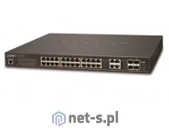 Switche - Planet 24-Port Combo Managed Switch 24-Port 10/100/1000T Ultra PoE managed Switch und 4-Port Gigabit TP/SFP Combo Ports 600 Watts PoE Budget - miniaturka - grafika 1