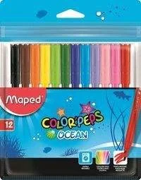 Maped Flamastry 12kol Colorpeps Ocean - Długopisy - miniaturka - grafika 4