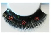 Pozostałe kosmetyki - Eulenspiegel Rzęsy 000595  , czarnym z czerwonymi kwiaty 4028362000595 - miniaturka - grafika 1